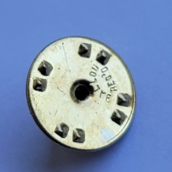 Ballou Reg'd US Jewelry American Flag USA Gold Tone  Pin Brooch Stones Army Gift - Picture 6 of 8